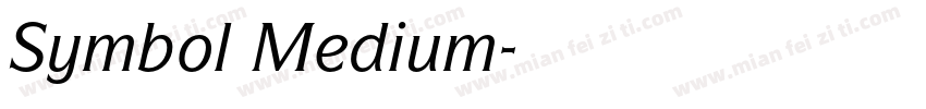 Symbol Medium字体转换